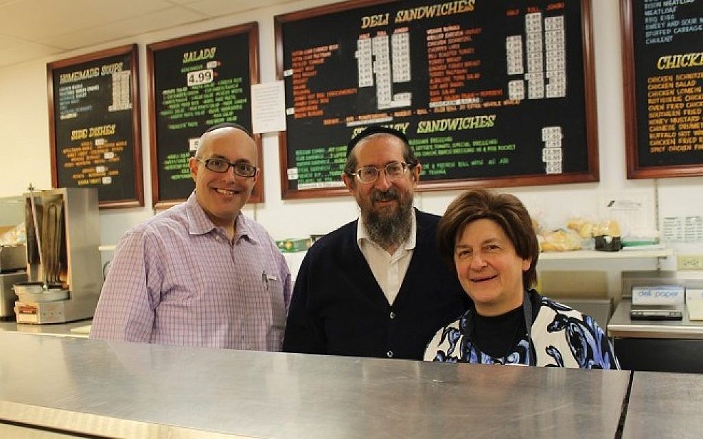 Joshua Horowitz, left, bought the East Side Kosher Deli in February 2015 from Michael and Marcy Schreiber, who had owned it for 17 years. (Photo credit: Uriel Heilman/JTA) Joshua Horowitz, left, bought the East Side Kosher Deli in February 2015 from Michael and Marcy Schreiber, who had owned it for 17 years. (Photo credit: Uriel Heilman/JTA)