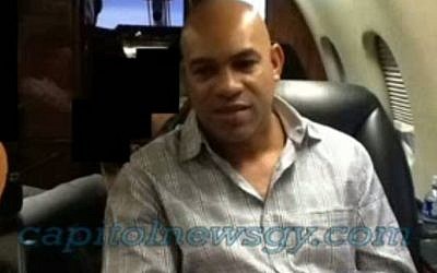 Dino Bouterse after he was arrested in Panama in 2013. (Screen capture: Youtube via capitalnewsgy.com)