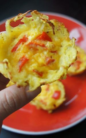 Your kids don't like peppers? Try broccoli instead in the egg potato muffins. (Shannon Sarna/JTA)