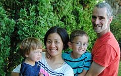 Talia Kim-Leavitt, Helen Kim, Ari Kim-Leavitt and Noah Leavitt (Courtesy of Kim-Leavitt family/JTA)