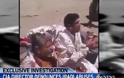 Screenshot from an ABC report March 13, 2015 on human rights violations by some Iraqi army units and Shiite militias. 