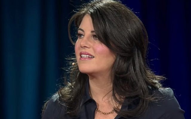 Monica Lewinsky in a TED talk on March 20, 2015 (photo credit: YouTube screenshot) Monica Lewinsky in a TED talk on March 20, 2015 (photo credit: YouTube screenshot)