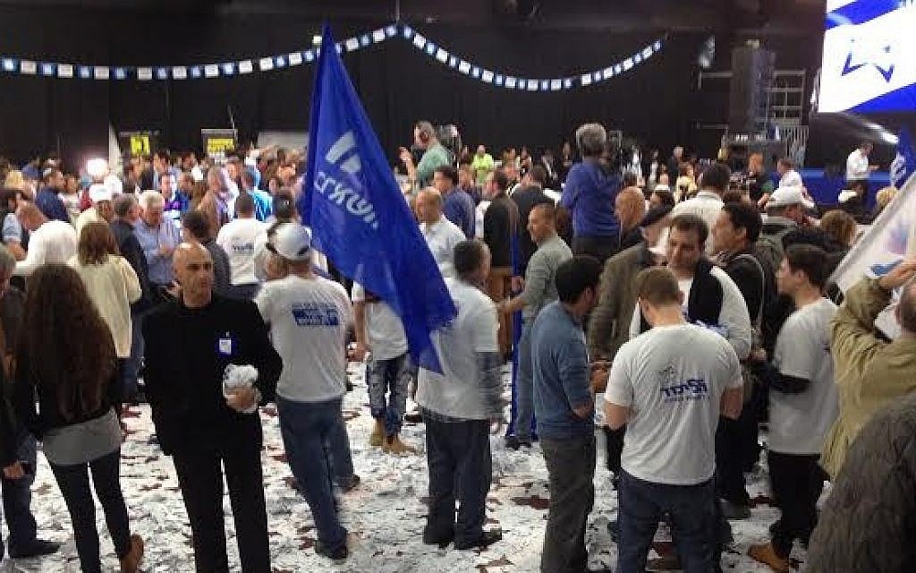 Likud's post-election event in Tel Aviv, March 17 (photo credit; Times of Israel/ Raphael Ahren)