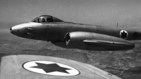 The British-made Meteor, the IAF's first jet plane (photo credit: Israeli Air Force)