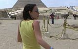 Screenshot from an alleged porn movie shot at the Egyptian Pyramids sometime in 1997 and which was uploaded to YouTube last year.