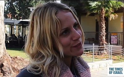 The Times of Israel's Sarah Tuttle-Singer speaks to Israelis on the upcoming elections, March 12, 2015 (screen capture)