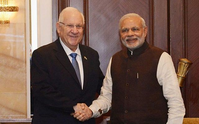 President Reuven Rivlin and Indian Prime Minister Narendra Modi, March 29, 2015 (photo credit: Courtesty Tomer Reichmann) President Reuven Rivlin and Indian Prime Minister Narendra Modi, March 29, 2015 (photo credit: Courtesty Tomer Reichmann)