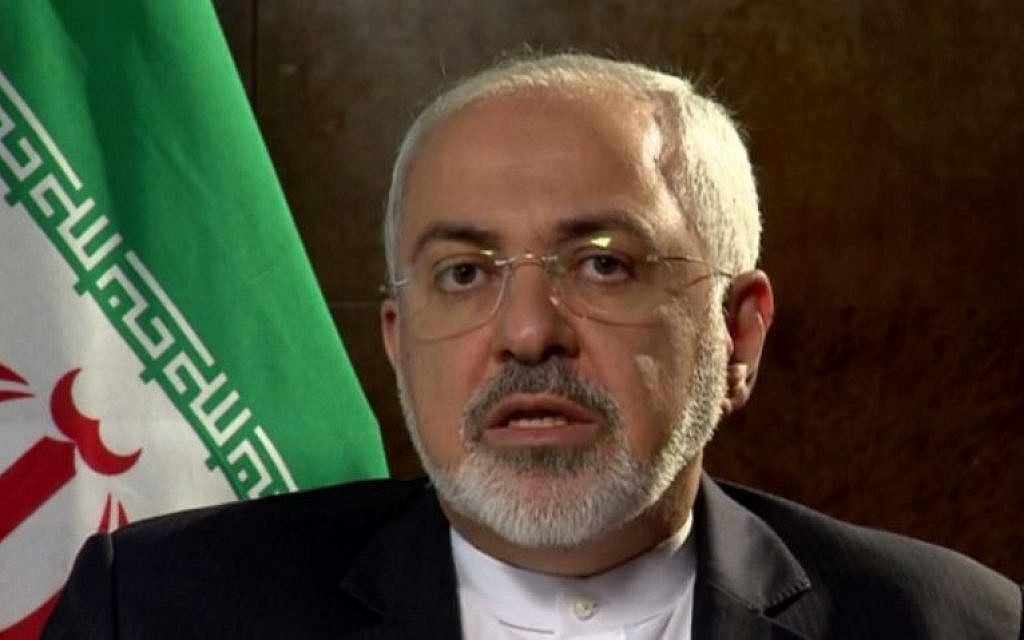 Iranian Foreign Minister Mohammad Javad Zarif in an CNN interview, March 5, 2015  (photo credit: CNN screen capture)