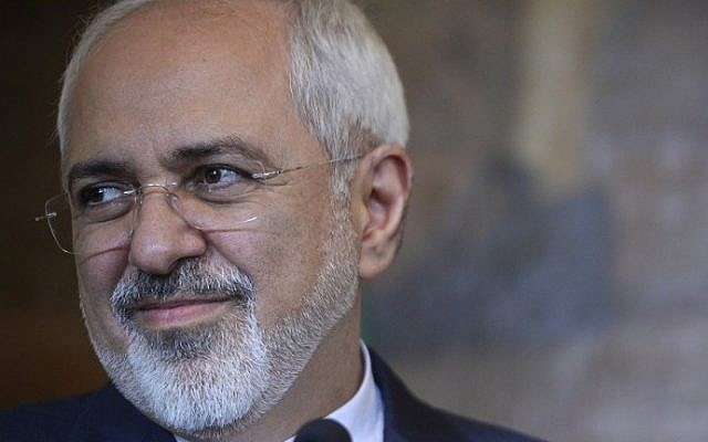Iranian Foreign Minister Mohammad Javad Zarif at a press conference in Lisbon, April 15, 2015. (AFP/Patricia De Melo Moreira) Iranian Foreign Minister Mohammad Javad Zarif at a press conference in Lisbon, April 15, 2015. (AFP/Patricia De Melo Moreira)