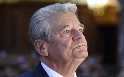 German President Joachim Gauck on April 23, 2015 (Photo credit: Tobias Schwarz/AFP)