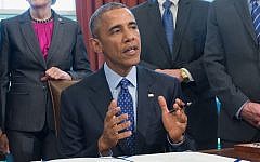US President Barack Obama in the Oval Office of the White House on Thursday, April 30, 2015, in Washington D.C. (AFP PHOTO / MICHAEL B. THOMAS)