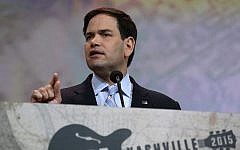 US Sen. Marco Rubio (R-FL) speaks during the NRA-ILA Leadership Forum at the 2015 NRA Annual Meeting & Exhibits in Nashville, Tennessee, on April 10, 2015. (Justin Sullivan/Getty Images/AFP)