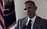 US President Barack Obama gives an interview to NPR, April 7, 2015. (screen capture: YouTube/NPR)