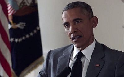 US President Barack Obama gives an interview to NPR, April 7, 2015. (screen capture: YouTube/NPR)