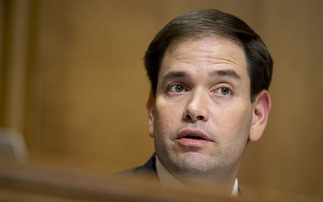 File: Marco Rubio speaks on Capitol Hill in Washington, Tuesday, April 14, 2015, during a Senate Foreign Relations Committee meeting. (AP/Manuel Balce Ceneta) File: Marco Rubio speaks on Capitol Hill in Washington, Tuesday, April 14, 2015, during a Senate Foreign Relations Committee meeting. (AP/Manuel Balce Ceneta)