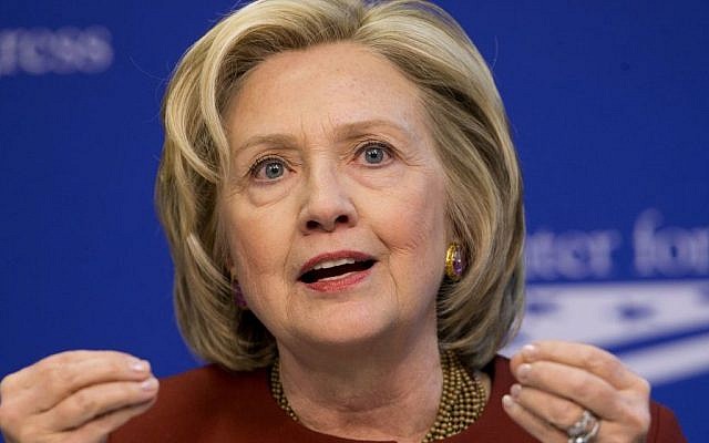 In this March 23, 2015 file photo, former secretary of state Hillary Clinton speaks in Washington. (AP/Pablo Martinez Monsivais, File)