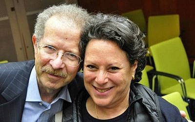 Menachem Rosensaft and Jean Bloch Rosensaft, Hannover, Germany, April 25, 2015. (photo credit: Renee Ghert-Zand/Times of Israel staff) Menachem Rosensaft and Jean Bloch Rosensaft, Hannover, Germany, April 25, 2015. (photo credit: Renee Ghert-Zand/Times of Israel staff)
