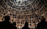 Visitors seen at the Yad Vashem Holocaust Memorial museum in Jerusalem on January 27, 2015 (Hadas Parush/Flash90)