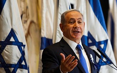 Prime Minister Benjamin Netanyahu speaks at the opening session of the 20th Israeli parliament, held at the Knesset (Israeli parliament) on March 31, 2015. (photo credit: Nati Shohat/Flash90)