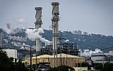 Illustrative photo of a factory in Haifa in April 2015. (Basel Awidat/Flash90)