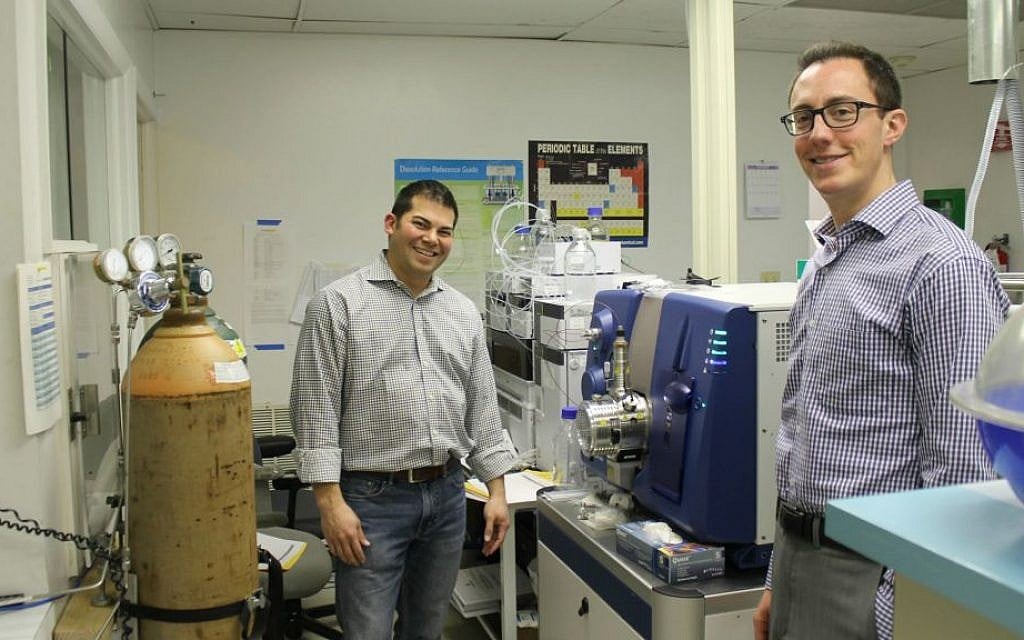 Seth Wong, left, and JJ Slatkin hope their new marijuana testing business will take them to new highs. (Uriel Heilman/JTA) Seth Wong, left, and JJ Slatkin hope their new marijuana testing business will take them to new highs. (Uriel Heilman/JTA)