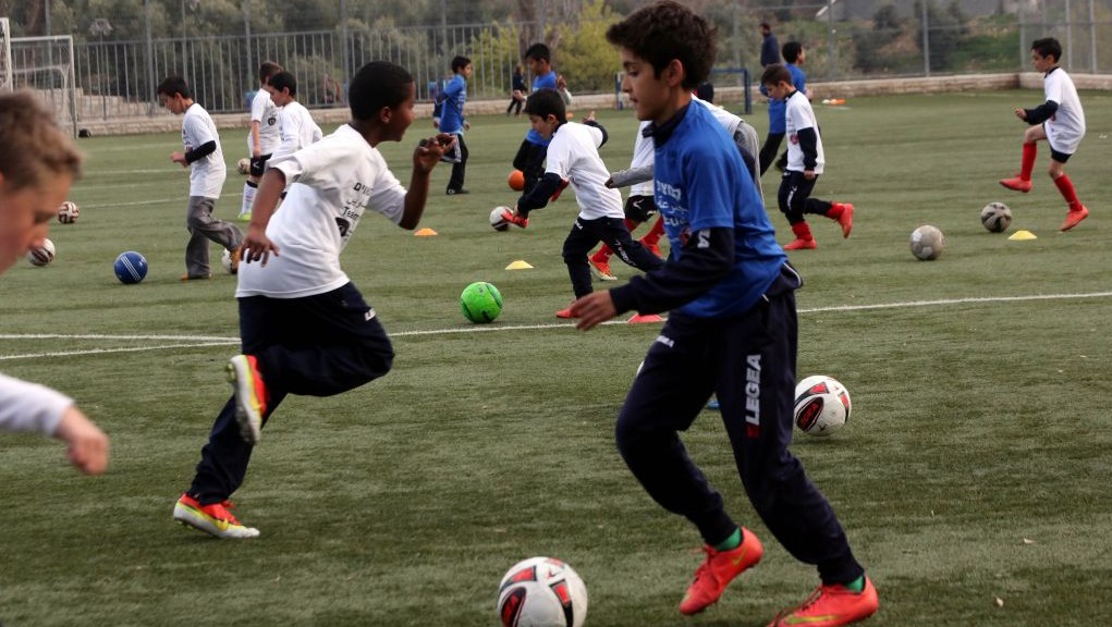 Children playing on Team of Equals practice soccer in Jerusalem, March 19, 2015 photo credit: courtesy/Yossi Zamir