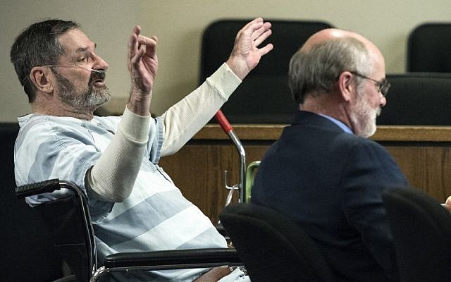 Frazier Glenn Miller, who attacked the Jewish Community Center in Overland Park, Kansas and Village Shalom, a Jewish retirement community, appears in court on March 27, 2015. (John Sleezer/The Kansas City Star via AP) Frazier Glenn Miller, who attacked the Jewish Community Center in Overland Park, Kansas and Village Shalom, a Jewish retirement community, appears in court on March 27, 2015. (John Sleezer/The Kansas City Star via AP)