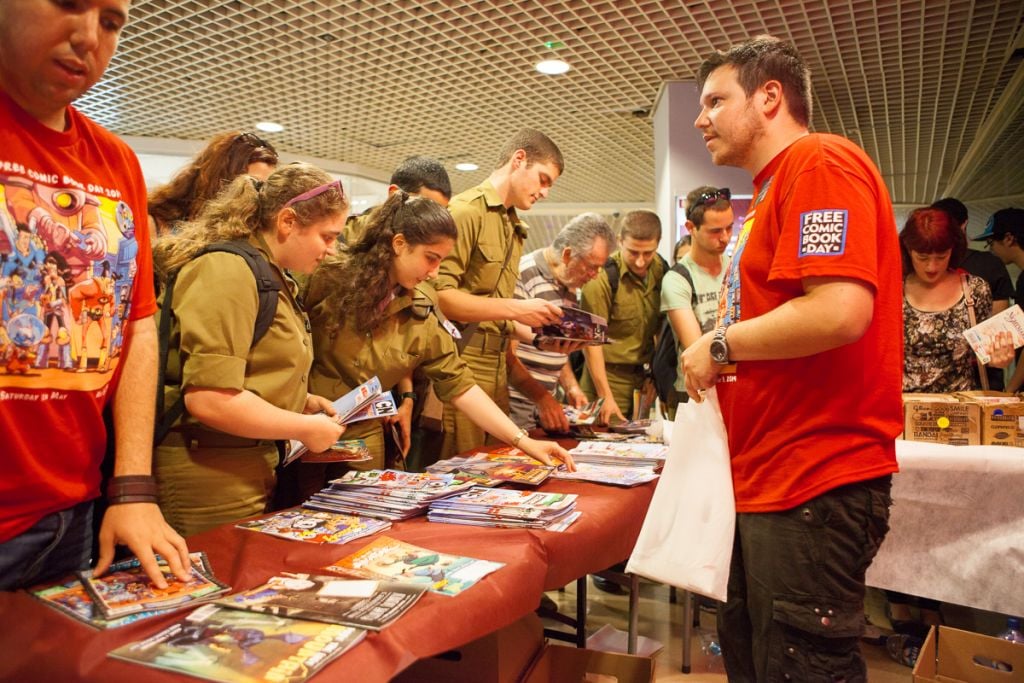 It's always a crazy day, said Jackob Sareli, of Free Comic Book Day (Courtesy Comikaza)