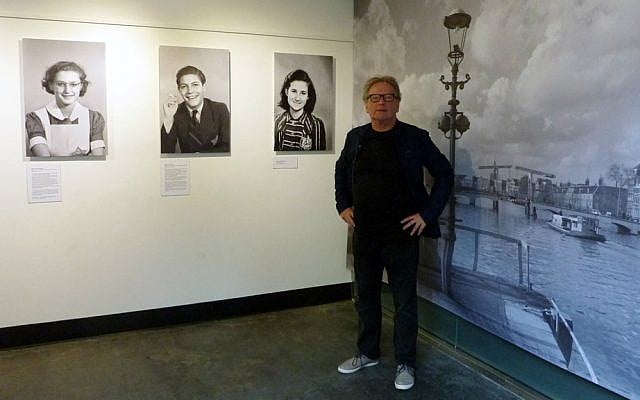 Curator Simon B. Kool at the 'Lost Stories, Found Images' exhibition in San Francisco. (Courtesy)