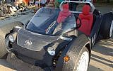 The Strati, an electronic car produced entirely by 3D printing. (photo credit: CC BY 3.0/z22/Wikimedia Commons)