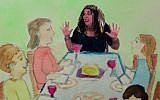 Felicia Sloin in her Passover parody video, 'Batya-Floating in the Reeds.' (YouTube screenshot)