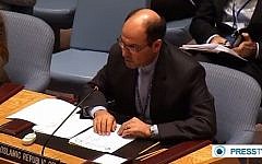 Iran's deputy UN ambassador Gholam Hossein Dehghani (YouTube screen capture)