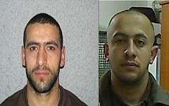 Daud Adwan (left) and Ma'an Shaer (right), who allegedly planned a shooting attack against IDF soldiers in March 2015 (photo credit: Shin Bet)
