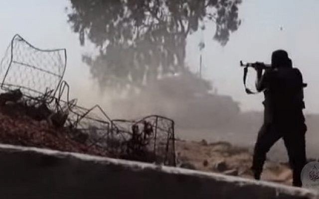 Illustrative photo of a jihadist fighter in Egypt's Sinai Peninsula (screen capture: YouTube)