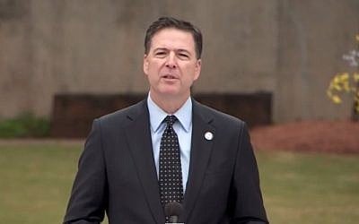 FBI director James Comey (screen capture: YouTube)