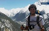 Or Asraf seen in the Himalayas. (Screen capture: Channel 2 via Facebook)