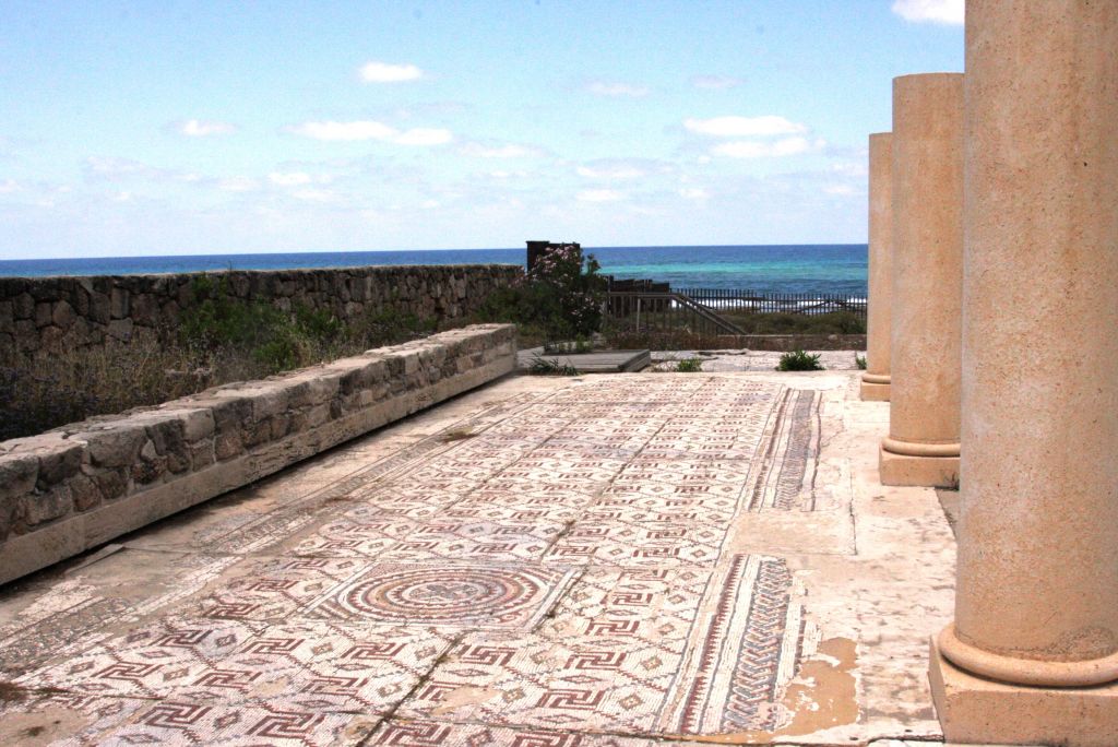 The remains of a Byzantine-era church with a large mosaic floor at Moshav Shavei Zion (photo credit: Shmuel Bar-Am) The remains of a Byzantine-era church with a large mosaic floor at Moshav Shavei Zion (photo credit: Shmuel Bar-Am)