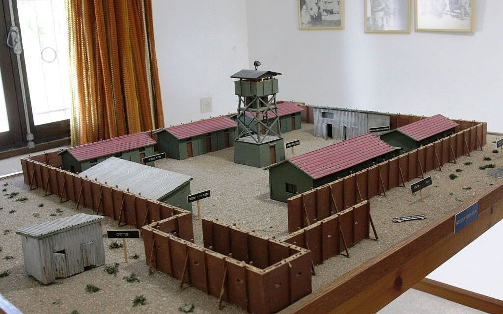 A model of the early Shavei Zion settlement (photo credit: Shmuel Bar-Am)