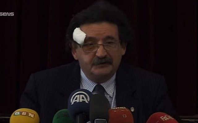 Eli Tauber speaks after he was attacked, March 2015 (YouTube screenshot)