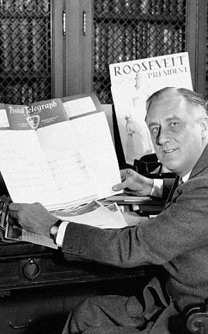 Franklin Delano Roosevelt on January 30, 1932, while serving as Governor of New York state (photo credit: AP Photo) Franklin Delano Roosevelt on January 30, 1932, while serving as Governor of New York state (photo credit: AP Photo)