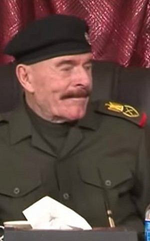 A screenshot of former Saddam Hussein deputy Izzat Ibrahim al-Douri in 2013. (screen capture: YouTube)