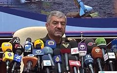 Commander of the Iranian Revolutionary Guards General Mohammad Ali Jafari. (screen capture: YouTube/Press TV)