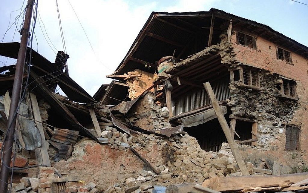 Some walls just fell away, revealing things like an unmade bed or a pile of clothes on Thursday April 30, 2015.  (Photo credit: Melanie Lidman/Times of Israel.)