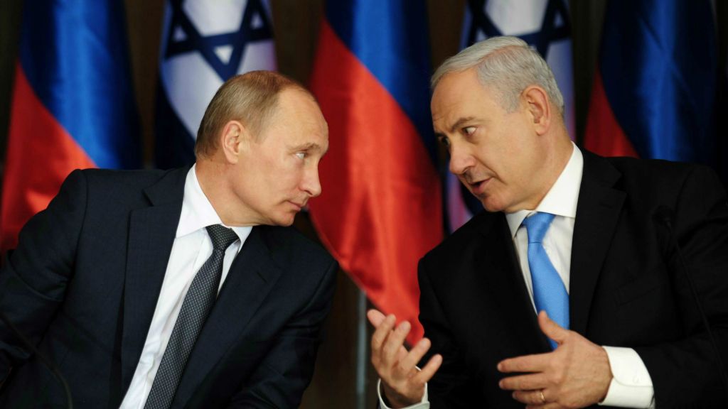 Prime Minister Benjamin Netanyahu and Russian President Vladimir Putin at Netanyahu's residence in Jerusalem on June 25, 2012. (Kobi Gideon/GPO/FLASH90) Prime Minister Benjamin Netanyahu and Russian President Vladimir Putin at Netanyahu's residence in Jerusalem on June 25, 2012. (Kobi Gideon/GPO/FLASH90)