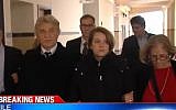 Screenshot from report on the second-degree murder conviction of Dr. Robert Neulander (left) for the alleged killing of his wife, Leslie, April 2, 2015. (screen capture: WSYR-TV)