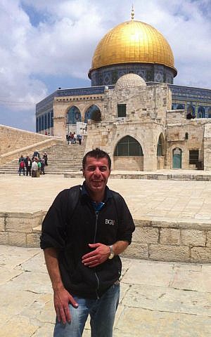 Amer Sweity on a visit to the Temple Mount in Jerusalem. (Courtesy)