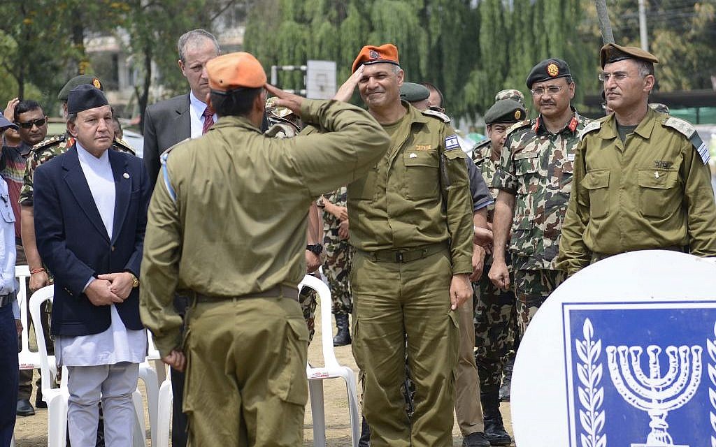 IDF officials and Nepalese officials in a closing ceremony of the Nepal field hospital on May 10, 2015 (IDF spokesperson's Unit) IDF officials and Nepalese officials in a closing ceremony of the Nepal field hospital on May 10, 2015 (IDF spokesperson's Unit)