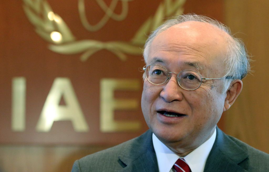 Director General of the International Atomic Energy Agency, IAEA, Yukiya Amano speaks during an interview with the Associated Press in Vienna, Austria, Tuesday, May 12, 2015. (AP Photo/Ronald Zak) Director General of the International Atomic Energy Agency, IAEA, Yukiya Amano speaks during an interview with the Associated Press in Vienna, Austria, Tuesday, May 12, 2015. (AP Photo/Ronald Zak)