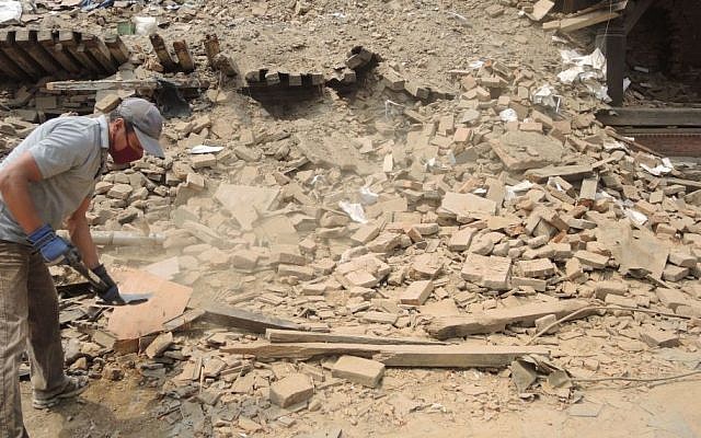 Damodar Suwal, a tourist information officer for Bhaktapur Darbar Square, said that one small positive aspect of the earthquake is that the entire country united behind Bhaktapur in solidarity. (Melanie Lidman/Times of Israel) 
