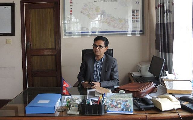 Tourism Department Director General Tulasi Prasad Guatam said tourism in Nepal has been growing at 11-12% per year for the past five years. (Melanie Lidman/Times of Israel)